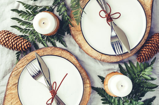 A photo of a table with festive theme